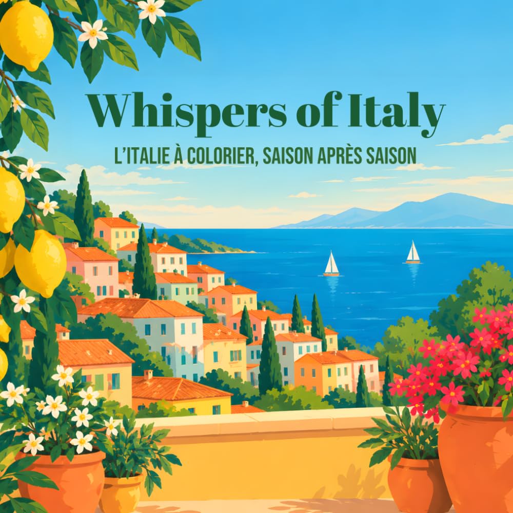 ler totalmente Whispers of Italy: Coloriage cosy pour adultes - 40 illustrations et mots italiens à redécouvrir au fil des quatres saisons (Whispers Collection) (French Edition)