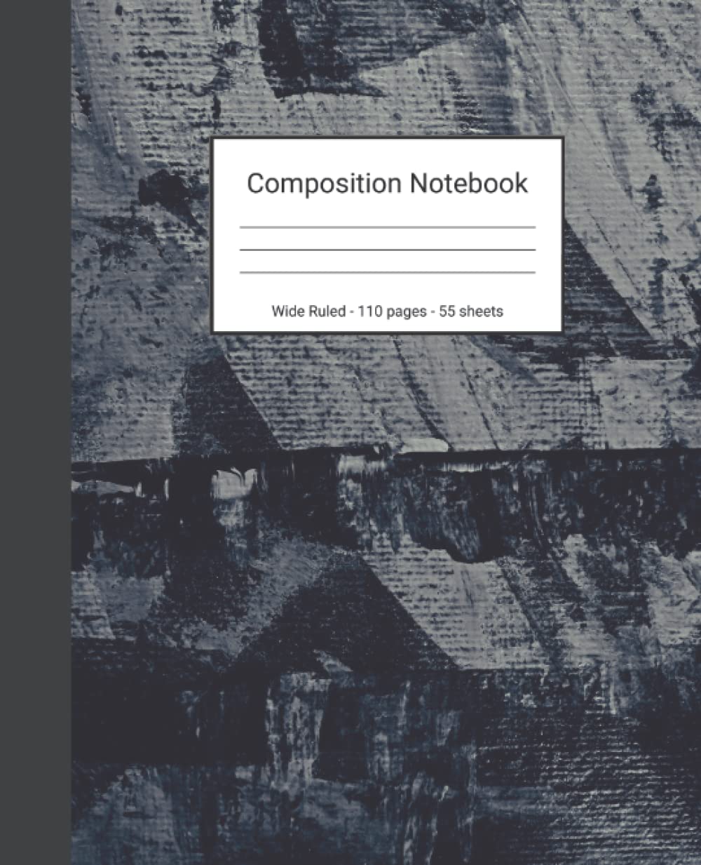 Composition Notebook: Wide Ruled Paper Notebook Journal - Grey And Black Abstract Texture - Blank Wide Lined Workbook baixar o livro de graça