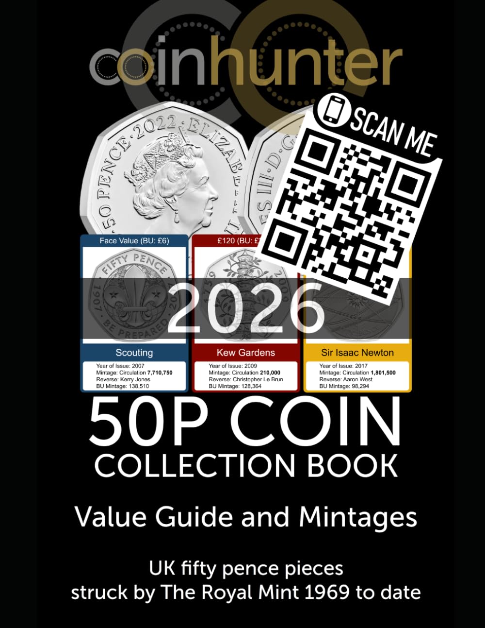 ler totalmente 50p Coin Collection Book: Value Guide and Mintages - UK fifty pence pieces struck by The Royal Mint 1969 to date