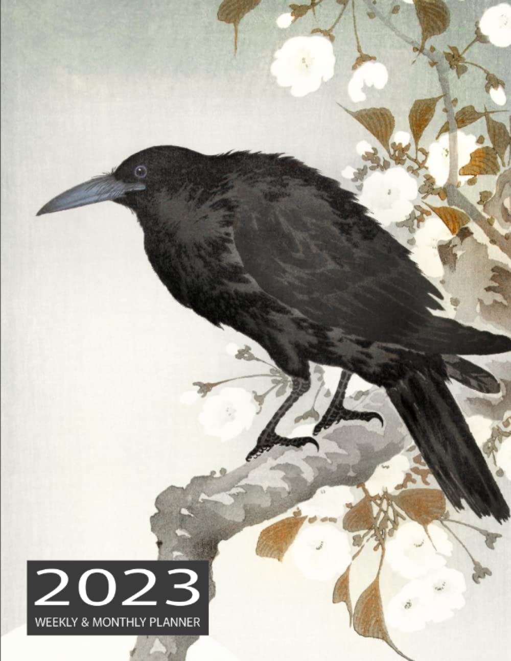 2023 Weekly and Monthly Planner Notebook (Crow/Raven & moon: Japanese Artist Ohara Koson): 8.5 x 11 inches - 100 pages - Extra Note Pages baixar o livro de graça