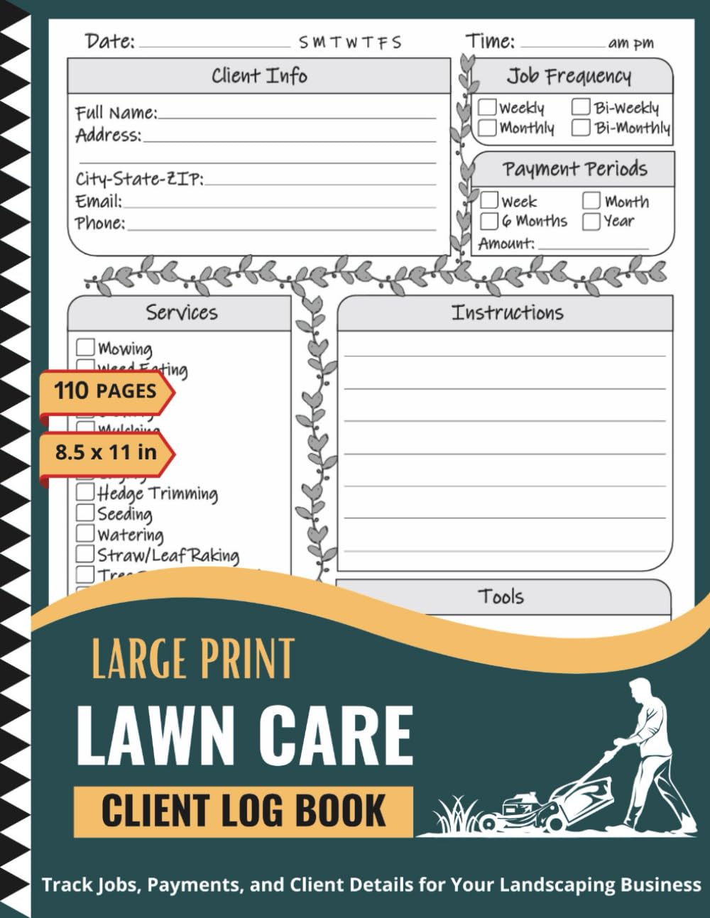 lawn care client log book: Track Jobs, Payments, and Client Details for Your Landscaping Business baixar livro de graça