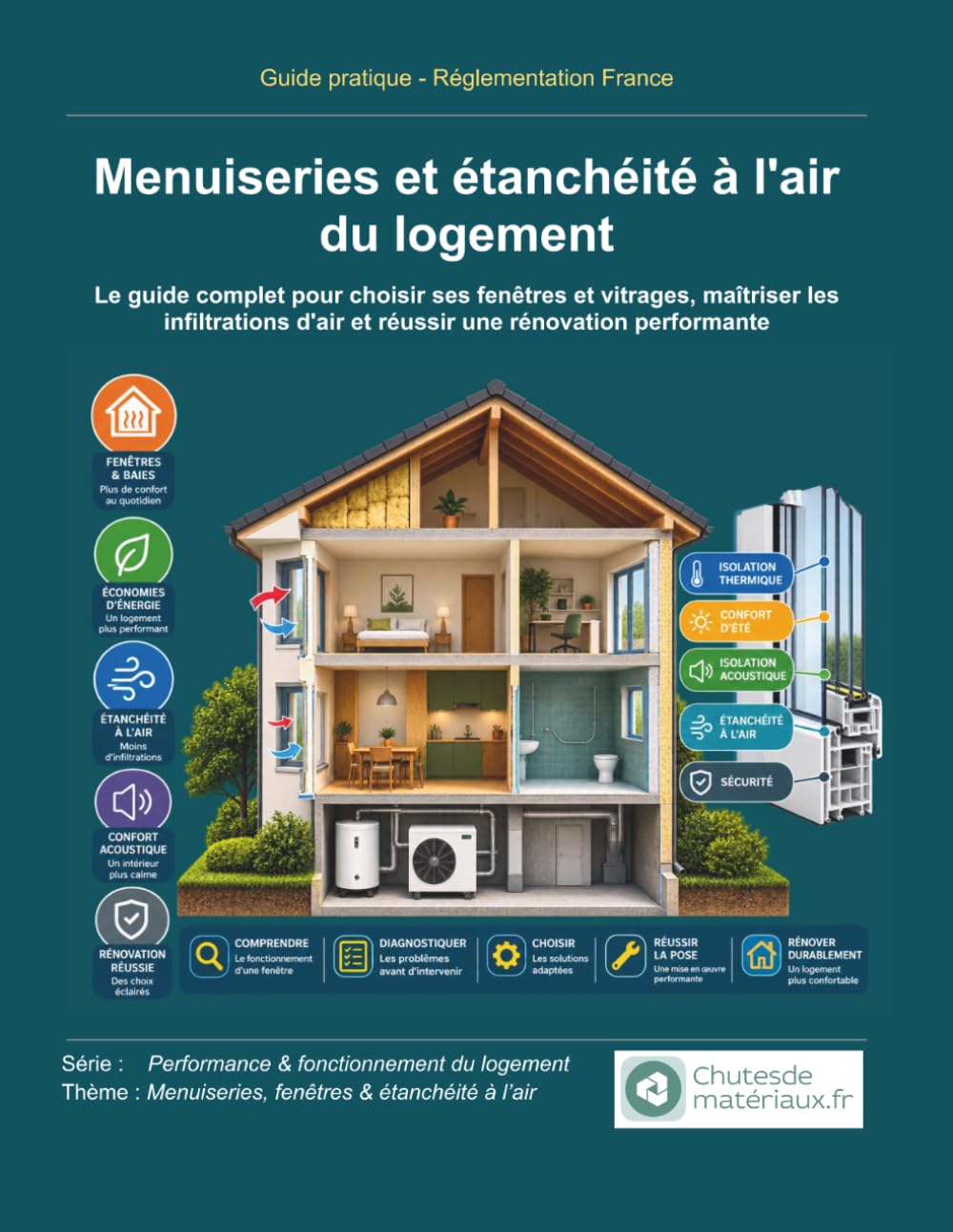 ler totalmente Menuiseries et étanchéité à l'air du logement: Le guide complet pour choisir ses fenêtres et vitrages, maîtriser les infiltrations d'air et réussir... fonctionnement du logement) (French Edition)