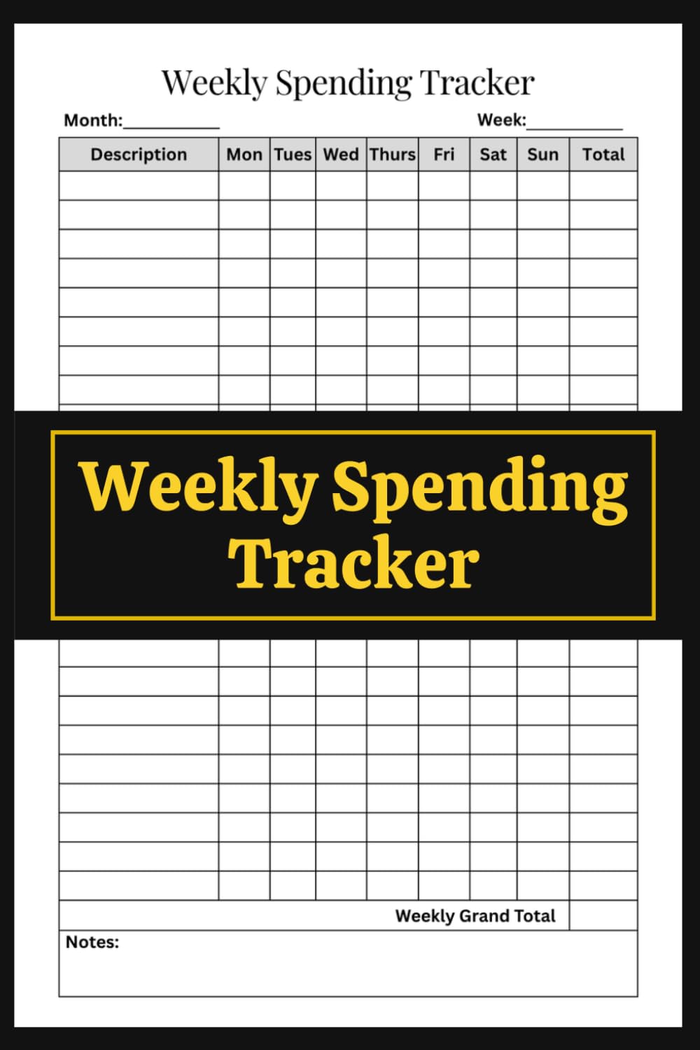 capítulo por capítulo baixar Weekly Spending Tracker (6 x 9 Inches): Expense Register, Daily Spending Record & Budget Management Journal