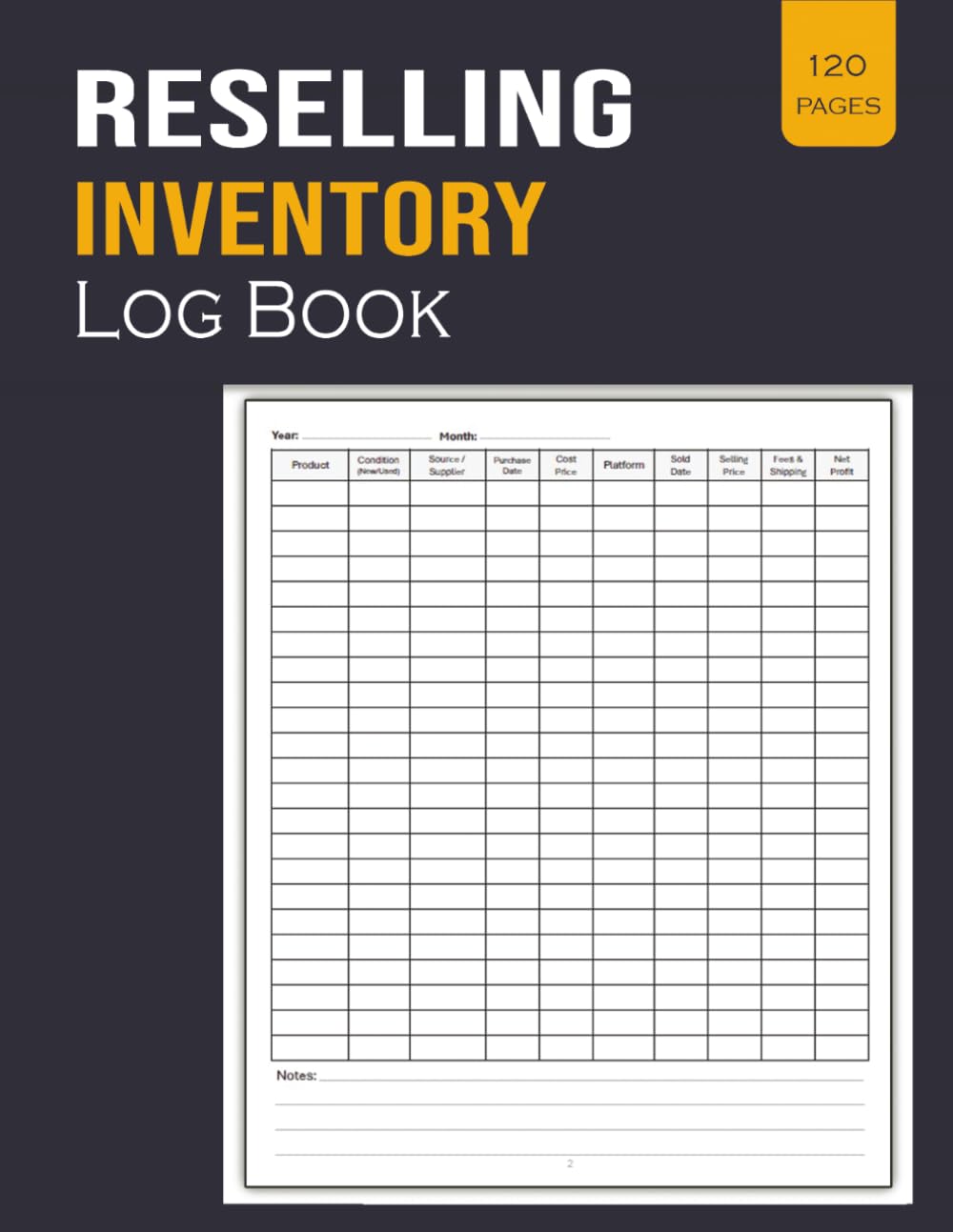 Reselling Inventory Log Book: Inventory & Profit Log for Resellers, Flippers & Side Hustlers | Record Sales, Costs & Platform Fees | 120 Pages baixar livro de graça