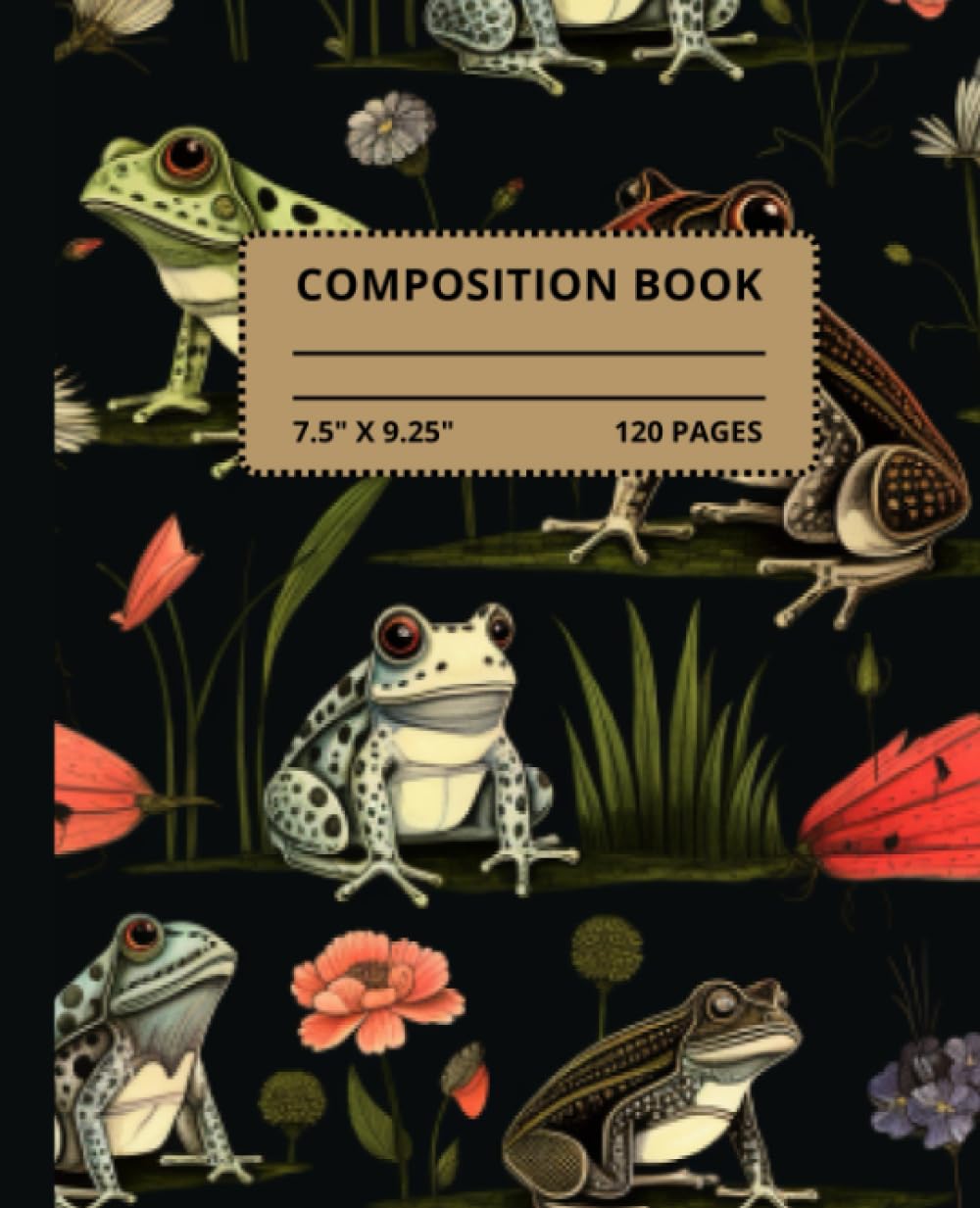 Vintage Composition notebook, College Ruled, Animals Aesthetic black, 120 pages, 7.5"x9.25" For Teens, Adults, Students, Teachers baixar o livro de graça