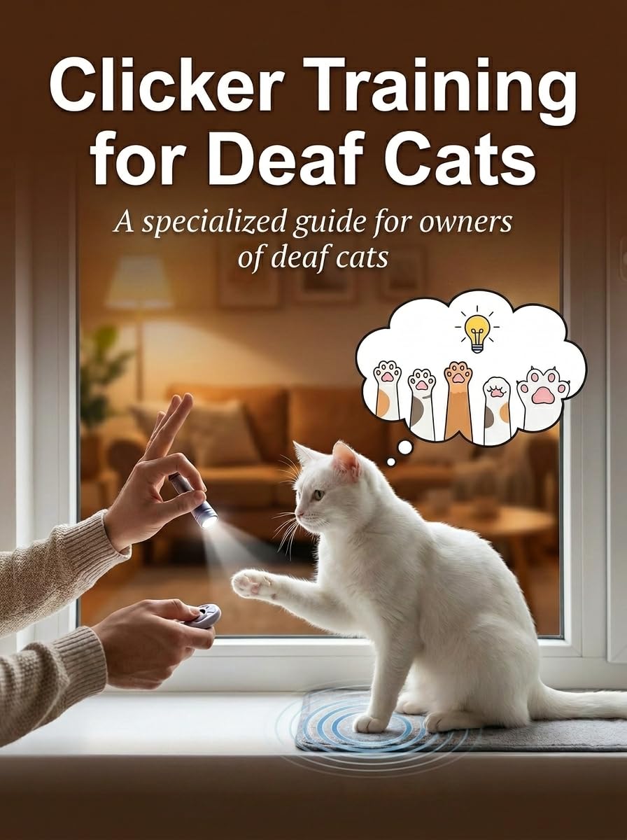 ler totalmente Clicker Training for Deaf Cats: A specialized guide for owners of deaf cats, focusing on adapted clicker training techniques using visual cues and vibrations... of auditory signals. (English Edition)