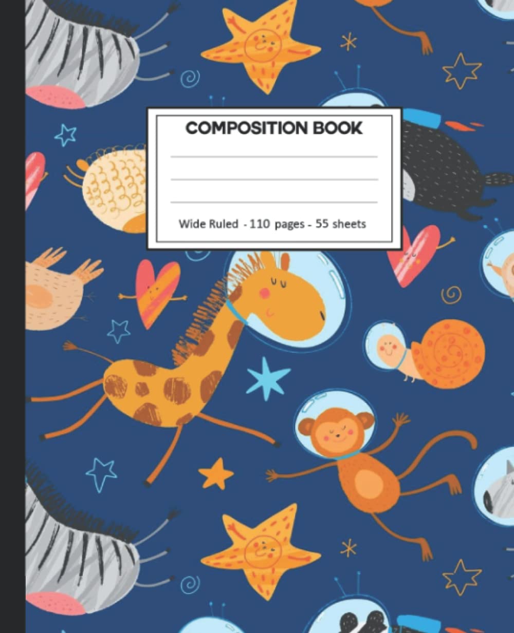 Composition Notebook: Wide Ruled: 110+ Lined Pages Writing Journal: Space Theme baixar o livro de graça