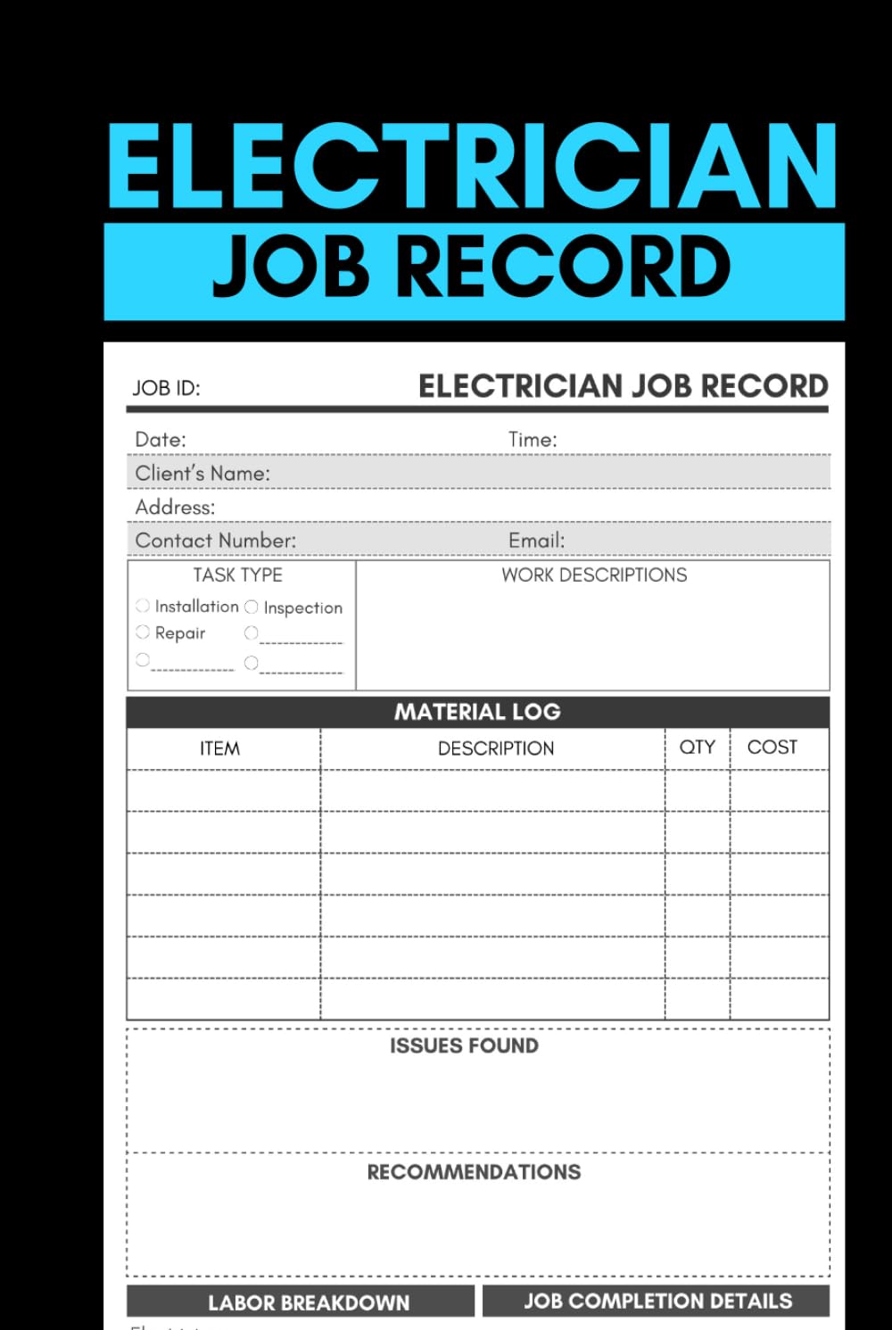 ler totalmente Electrician Job Record Book