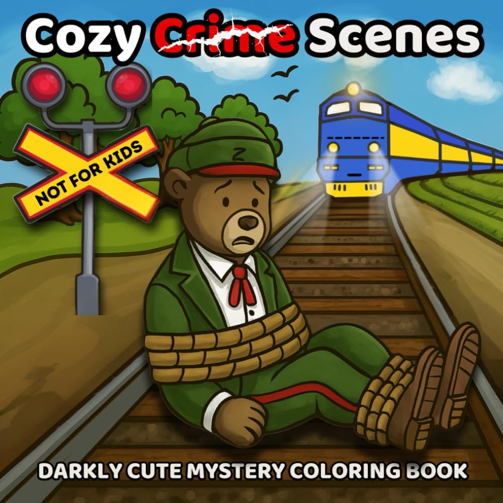 capítulo por capítulo baixar Cozy Crime Scenes Darkly Cute Mystery Coloring Book: From Farms to Airports – A Funny Animal Coloring Book for Adults Who Love Cozy Mysteries