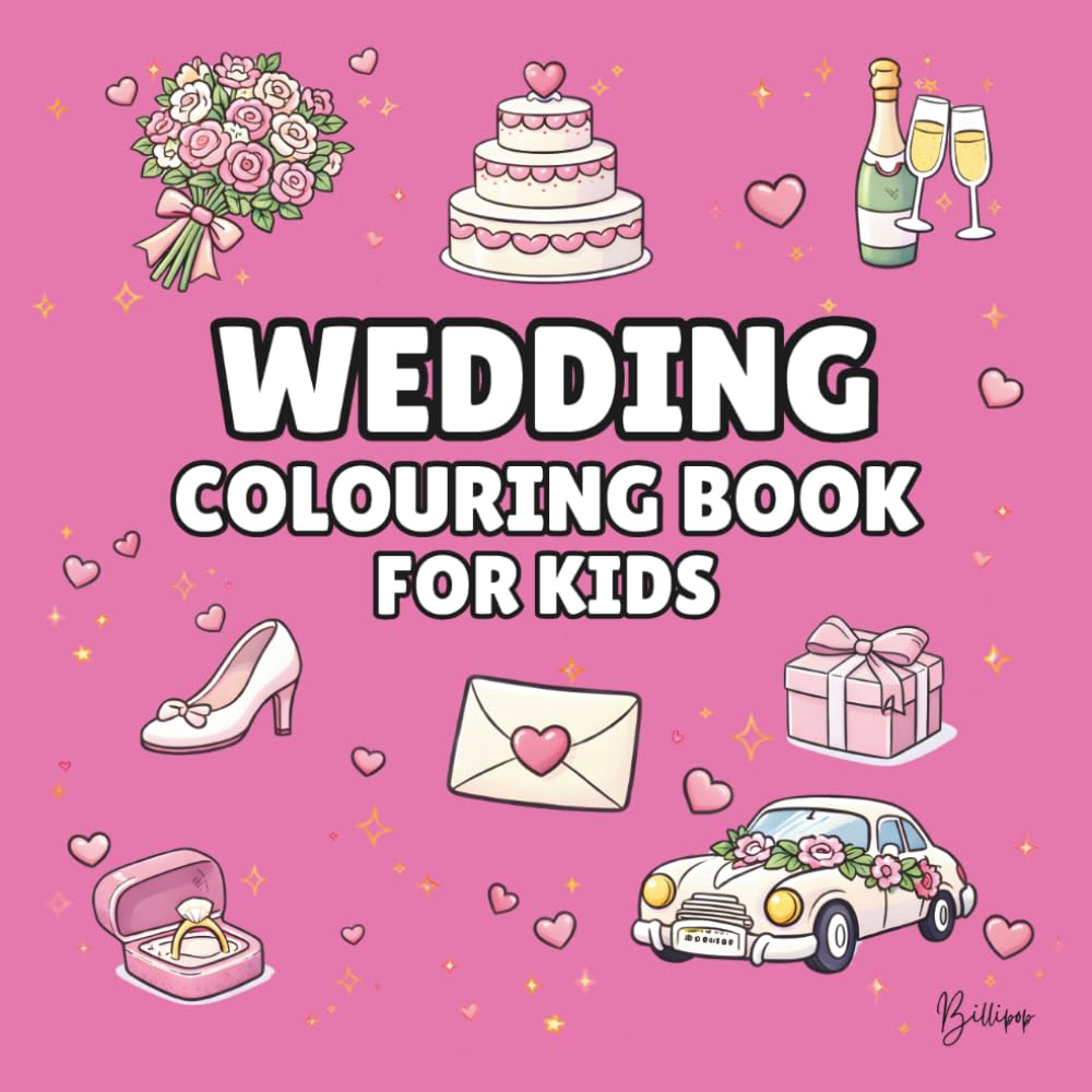 Wedding Colouring Book for Kids – Cover Colour: Hot Pink: Bold and Easy Wedding Colouring Pages for Children | 40 Fun Wedding Designs with Cakes,... Fun (Wedding Colouring Books – Bold & Easy) baixar o livro de graça