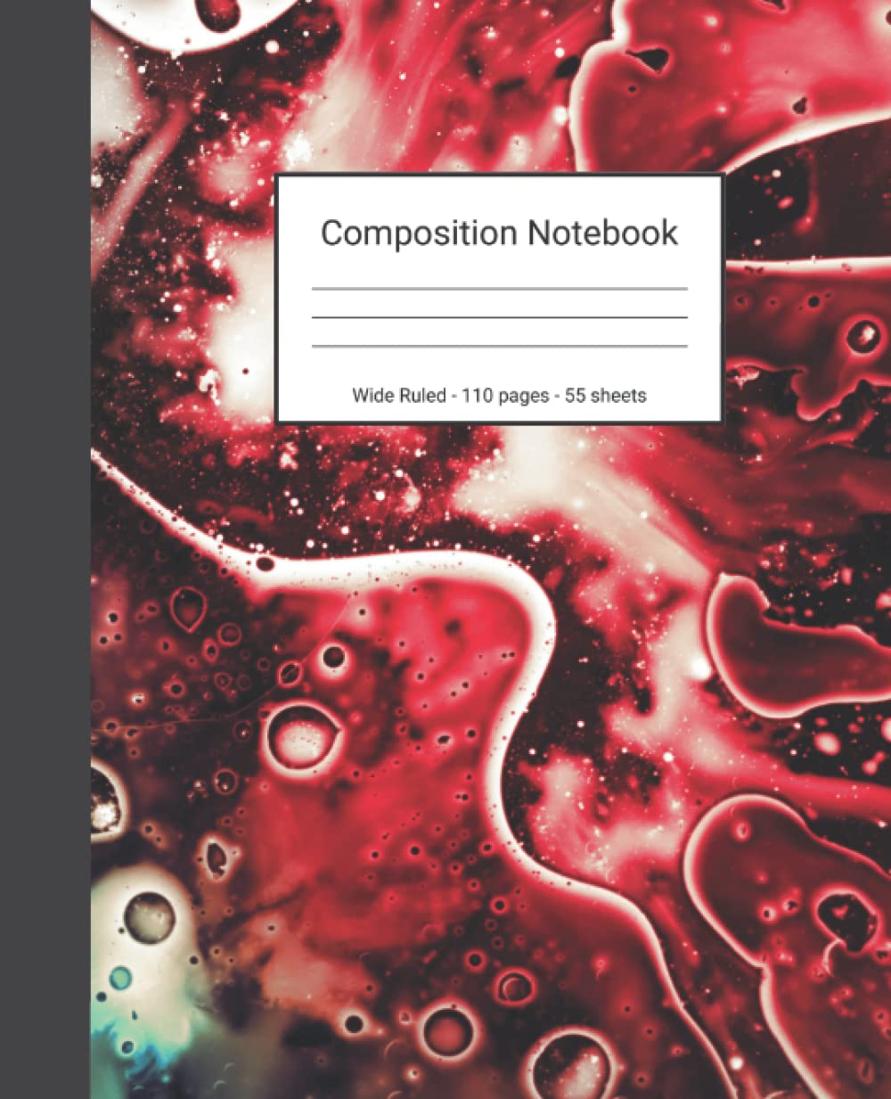 Composition Notebook: Wide Ruled Paper Notebook Journal - Red And Green Liquid Art - Blank Wide Lined Workbook baixar o livro de graça