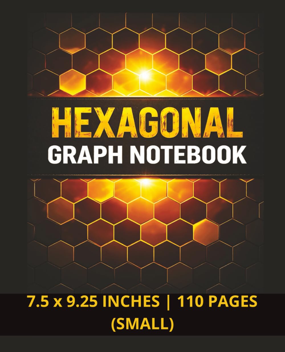 ler totalmente Hexagon Grid Notebook: 7.5 x 9.25 Inch | 110 Pages | Compact Small Honeycomb White Paper for Study, Planning and Design