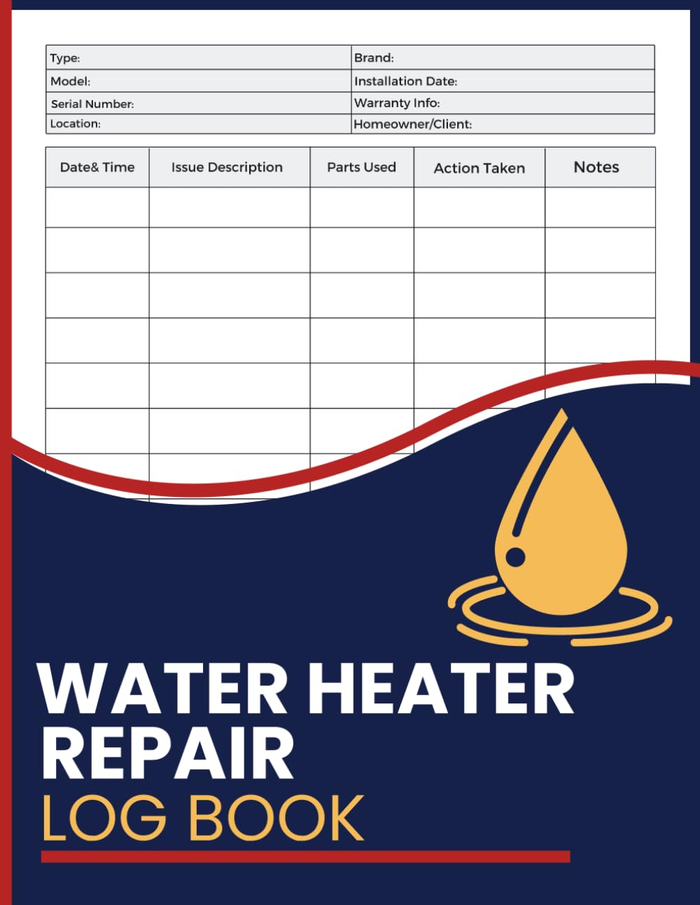 Water Heater Repair Log Book: Track Repairs, Parts Replaced, and Service Details for Gas and Electric Units to Ensure Safe and Efficient Operation baixar o livro de graça
