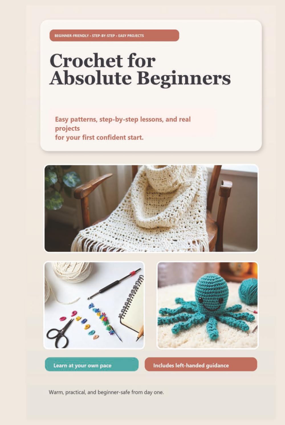 capítulo por capítulo baixar Crochet for Beginners: A Step-by-Step Guide with Easy Patterns to Master the Basics, Create Beautiful Projects, and Build Confidence in Your Craft