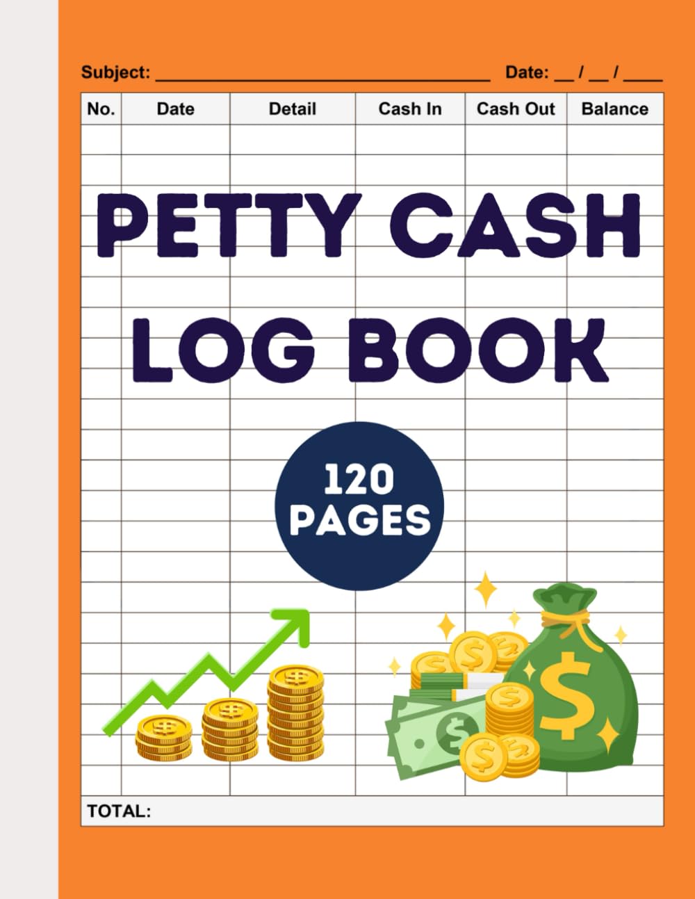Petty Cash Log Book For Tracking Money | Record Book For Bookkeeping: Daily Cash Flow Logbook baixar o livro de graça