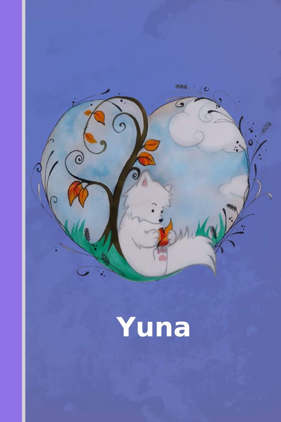 capítulo por capítulo baixar Yuna: Personalized Notebook Illustration Fox with Heart Softcover 120 Pages Blank Notebook Diary Scrapbook Journal Gift Idea
