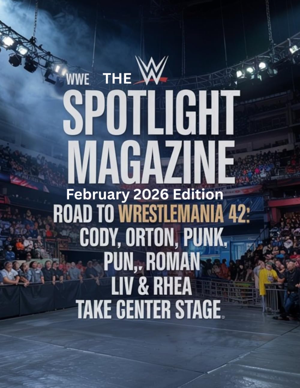 ler totalmente WWE THE SPOTLIGHT MAGZINE February 2026 Edition: ROAD TO WRESTLEMANIA 42: CODY, ORTON, PUNK, PUN,. ROMAN LIV & RHEA TAKE GENTER STAGE