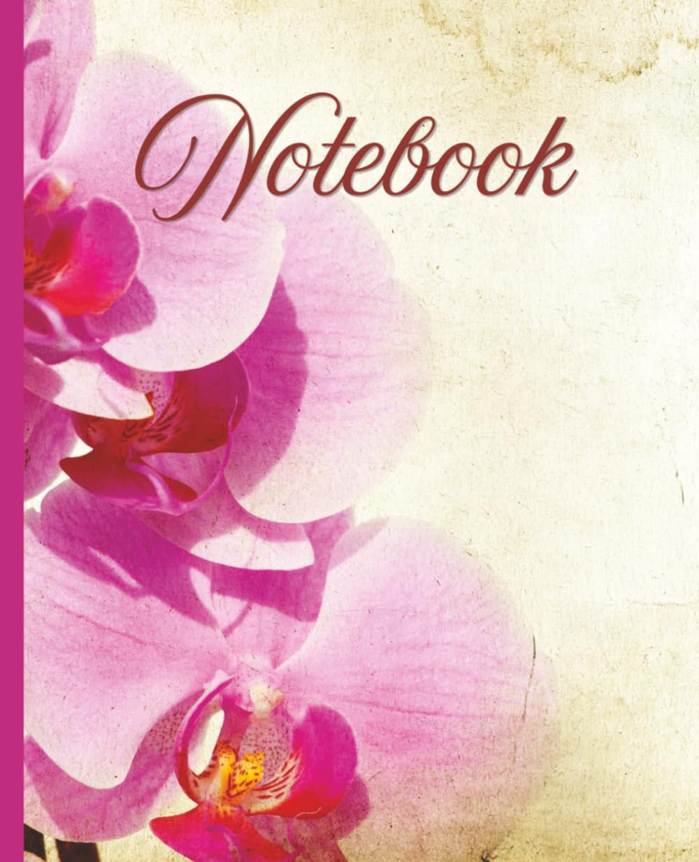 ler totalmente Pink Orchid College Ruled Composition Notebook for Women and Teens | Lined Vintage Floral Journal to Write in | 110 Pages | Beautiful Office Stationary Supplies: Paperback