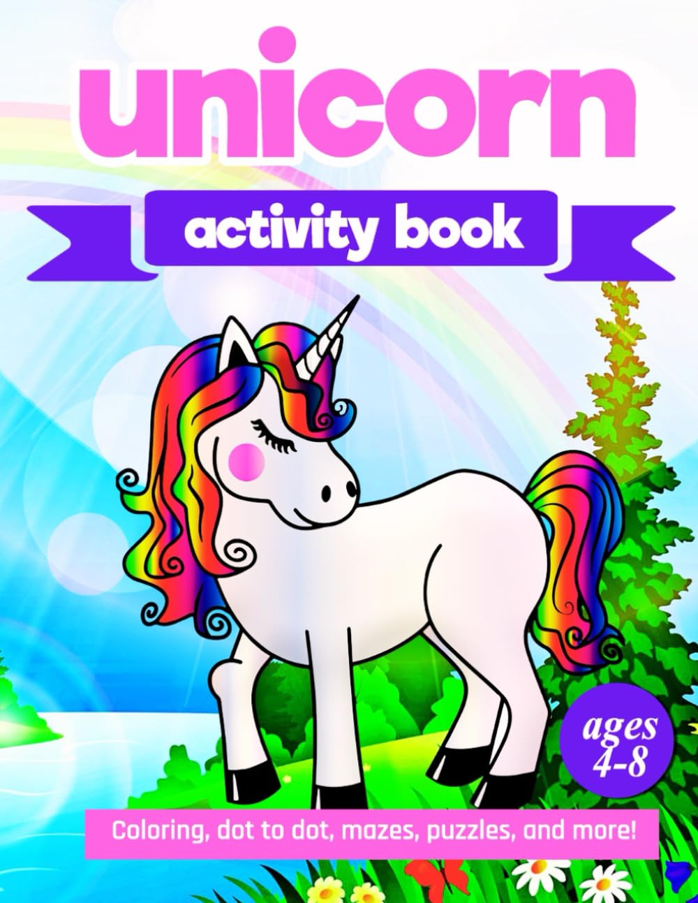 capítulo por capítulo baixar Unicorn Activity Book: For Kids Ages 4-8 | A Fun Workbook Game for Coloring, Dot-to-Dot, Mazes, Puzzles, and more!