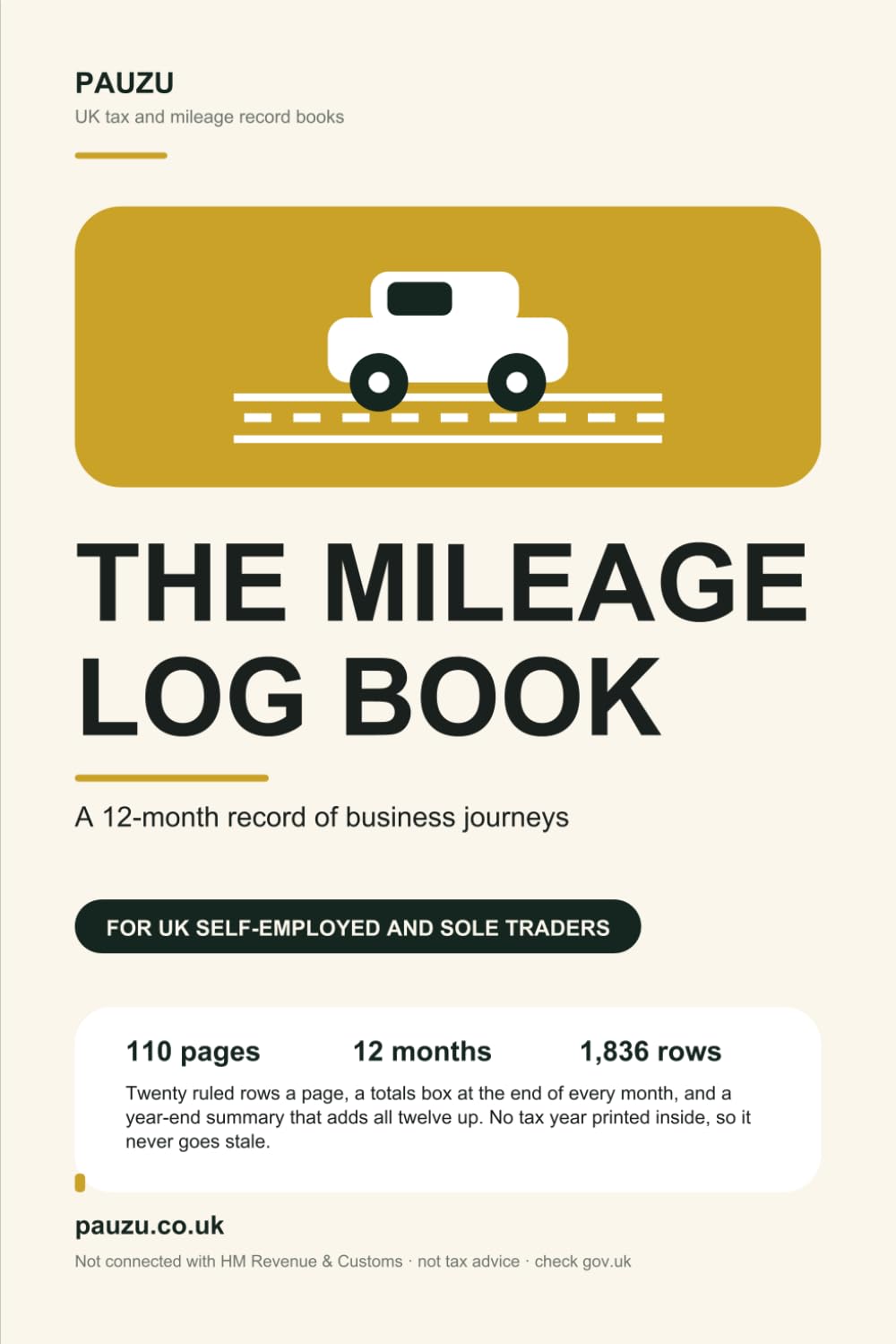 capítulo por capítulo baixar The Mileage Log Book for UK Self-Employed and Sole Traders: A 12-month business mileage and tax-year record book - ruled trip tables, monthly running... for reference. Undated, so it never goes sta