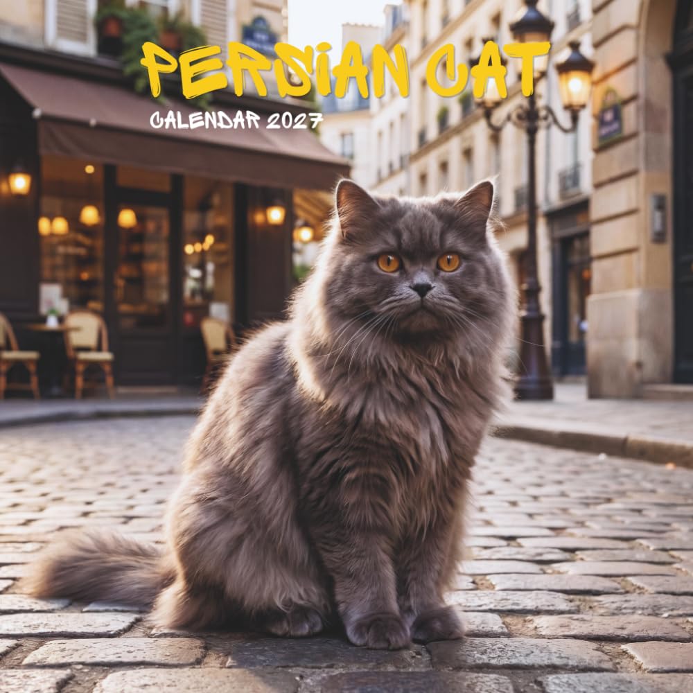 Persian Cat Calendar 2027: Elegant Longhaired Feline Portraits, Holiday Dates and Monthly Grids | Square 8.5 x 8.5 Inches baixar livro de graça