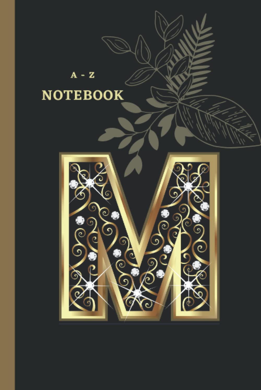 M: Personalized Alphabetical Notebook with Initial Monogram m | Gold and Diamond m Initial Monogram: A to Z Notebook personalized for Women and Girls 6"x9" inch. Christmas gift, birthday gift idea baixar o livro de graça