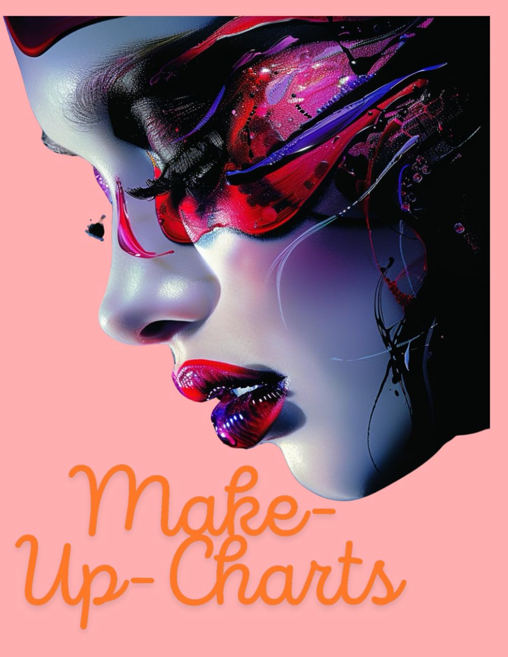 ler totalmente "Creative Make-Up Charts: Essential Face Templates for Makeup Enthusiasts": Make-Up Practice Charts: Perfect Your Skills with These Face Templates