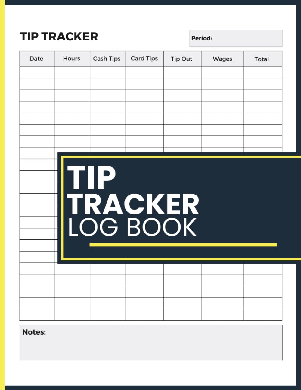 Tip Tracker Log Book: Daily Tip and Income Record Book for Servers, Bartenders, Delivery Drivers and Service Industry Workers to Track Cash, Card Tips, Wages and Hours baixar o livro de graça