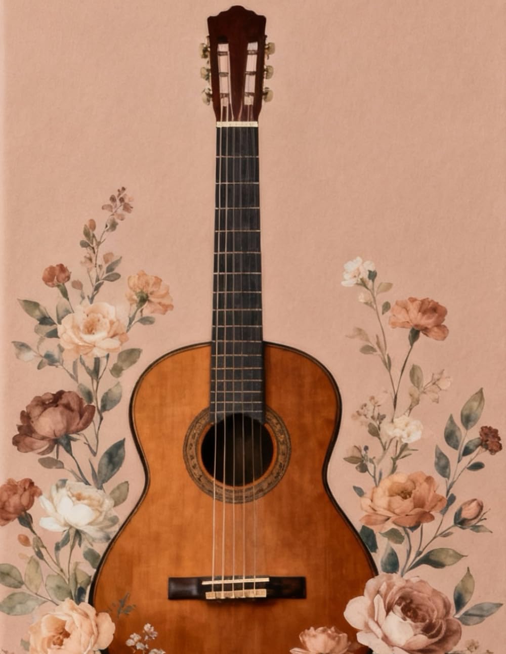 ler totalmente Guitar & Blooms Notebook: Aesthetic Floral Notebook for Music Notes, Thoughts & Ideas