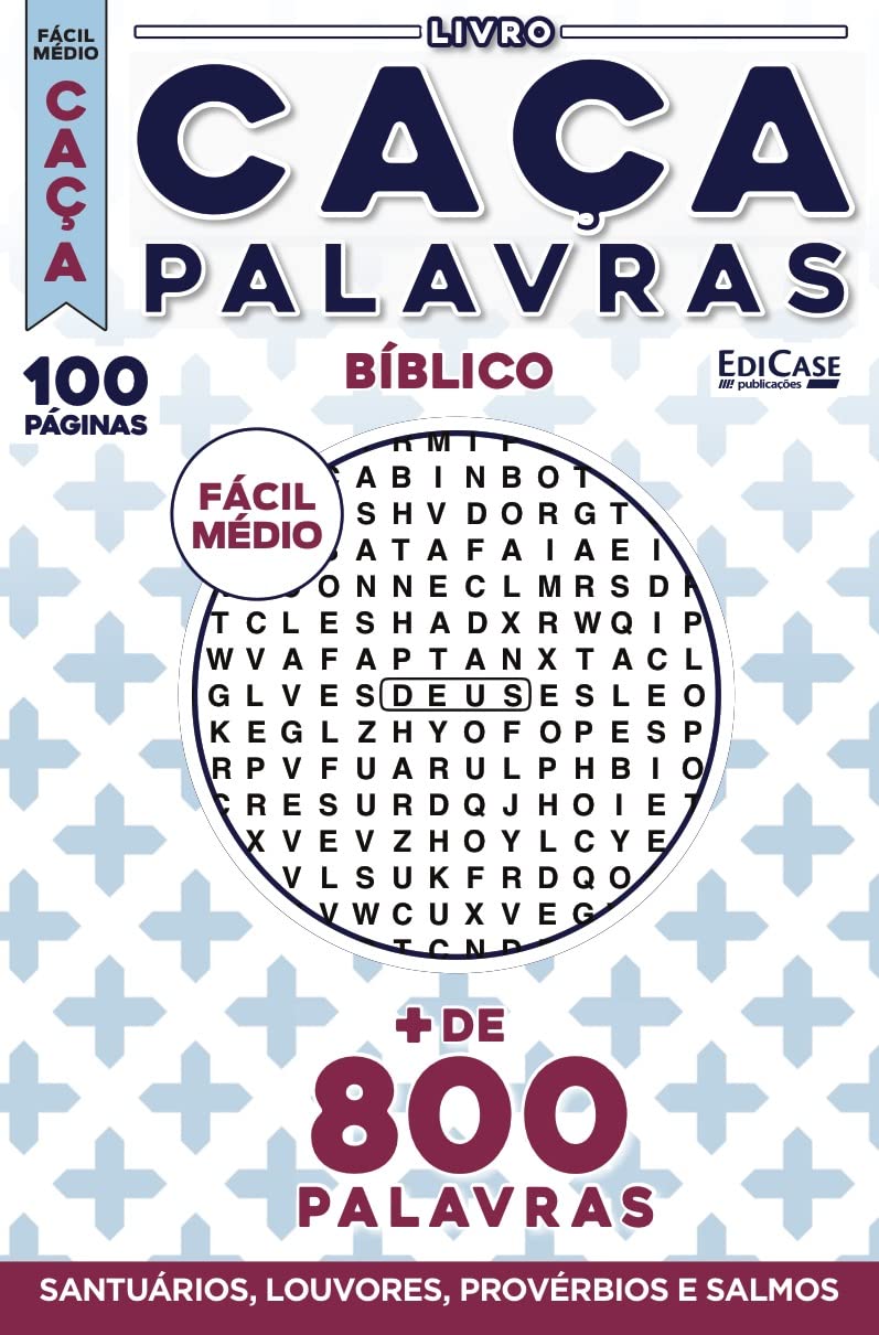 ler totalmente Livro Caça-Palavras 47: Nível Fácil/ Médio - Tema Bíblico - Santuários, Louvores, Provérbios e Salmos