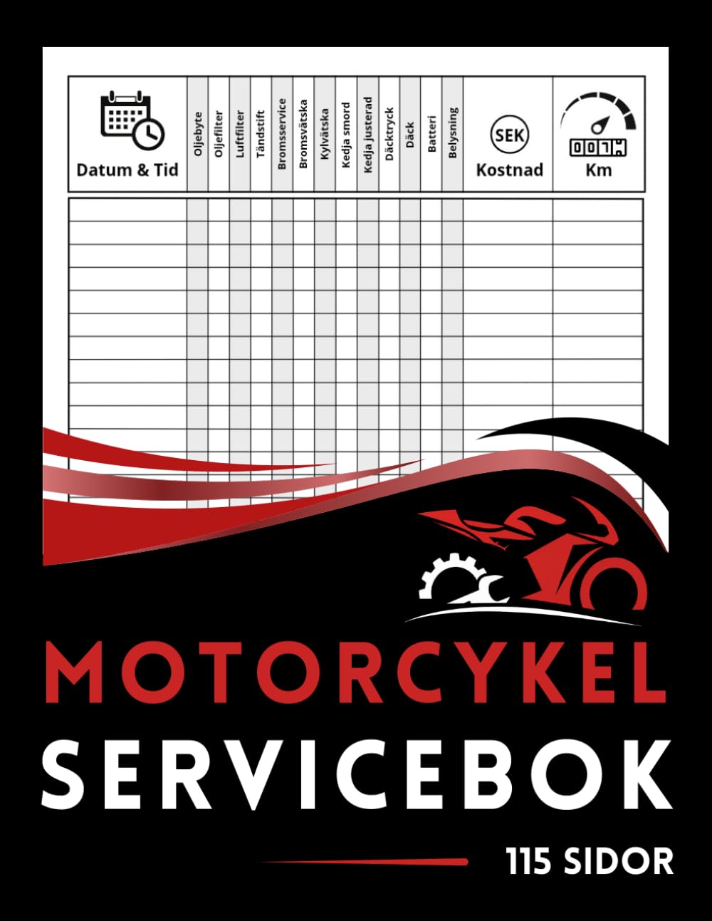 ler totalmente Motorcykel Servicebok: Praktisk loggbok för underhåll och reparationer | Stort format 21,59 x 27,94 cm – 115 sidor (Swedish Edition)