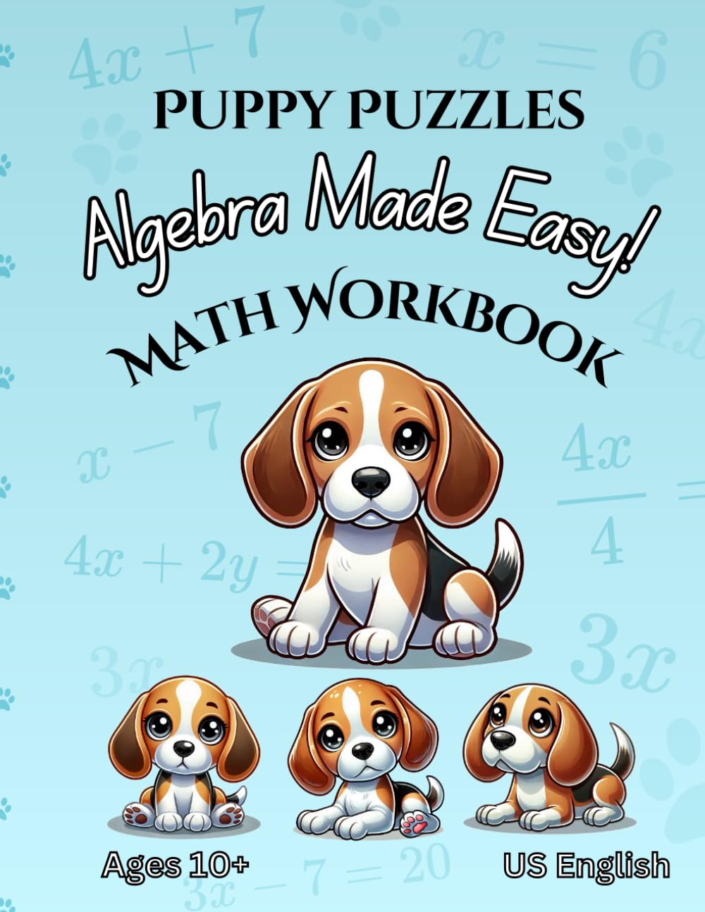 ler totalmente Puppy Puzzles: Algebra Made Easy! Math Workbook (US English Edition)