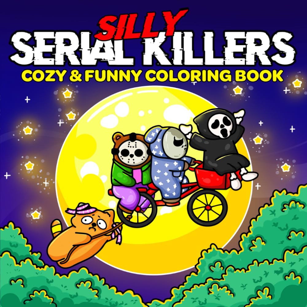 capítulo por capítulo baixar Silly Serial Killers: Coloring Book for Adults and Teens Featuring Adorable Spooky Horror Characters in Funny, Cute and Cozy Hygge Moments - Perfect for Fans of Dark Humor and Twisted Fun
