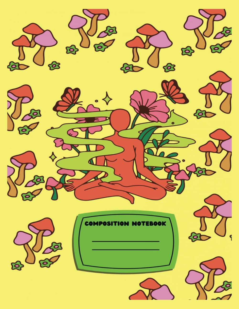 Composition Notebook: Mushroom covered lined page journal for school, college, office and home note taking - 8.5" x 11" Large baixar livro de graça