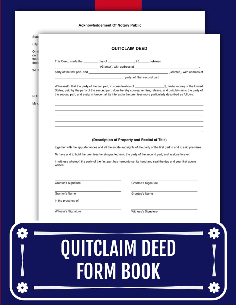 Quitclaim Deed Form Book: 50 Legal Forms for Property Transfers | 8.5 x 11 inches. baixar livro de graça