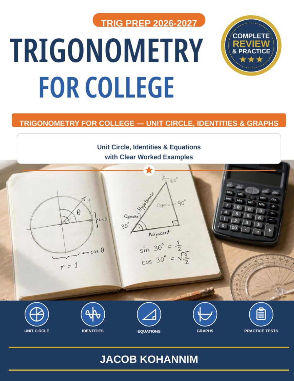 ler totalmente Trigonometry for College: Practice, Review, and Test-Taking Confidence for College Trigonometry