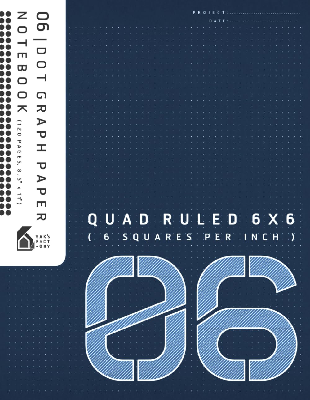 06 | Dot Graph Paper Notebook Quad Ruled 6x6 (6 Squares/Inch) Light Gray Dots (1-Inch Grid Highlight) 120 pages (8.5x11): Minimalist Dot Grid Graph... Math and Science, (Japanese Blue Cover) baixar o livro de graça