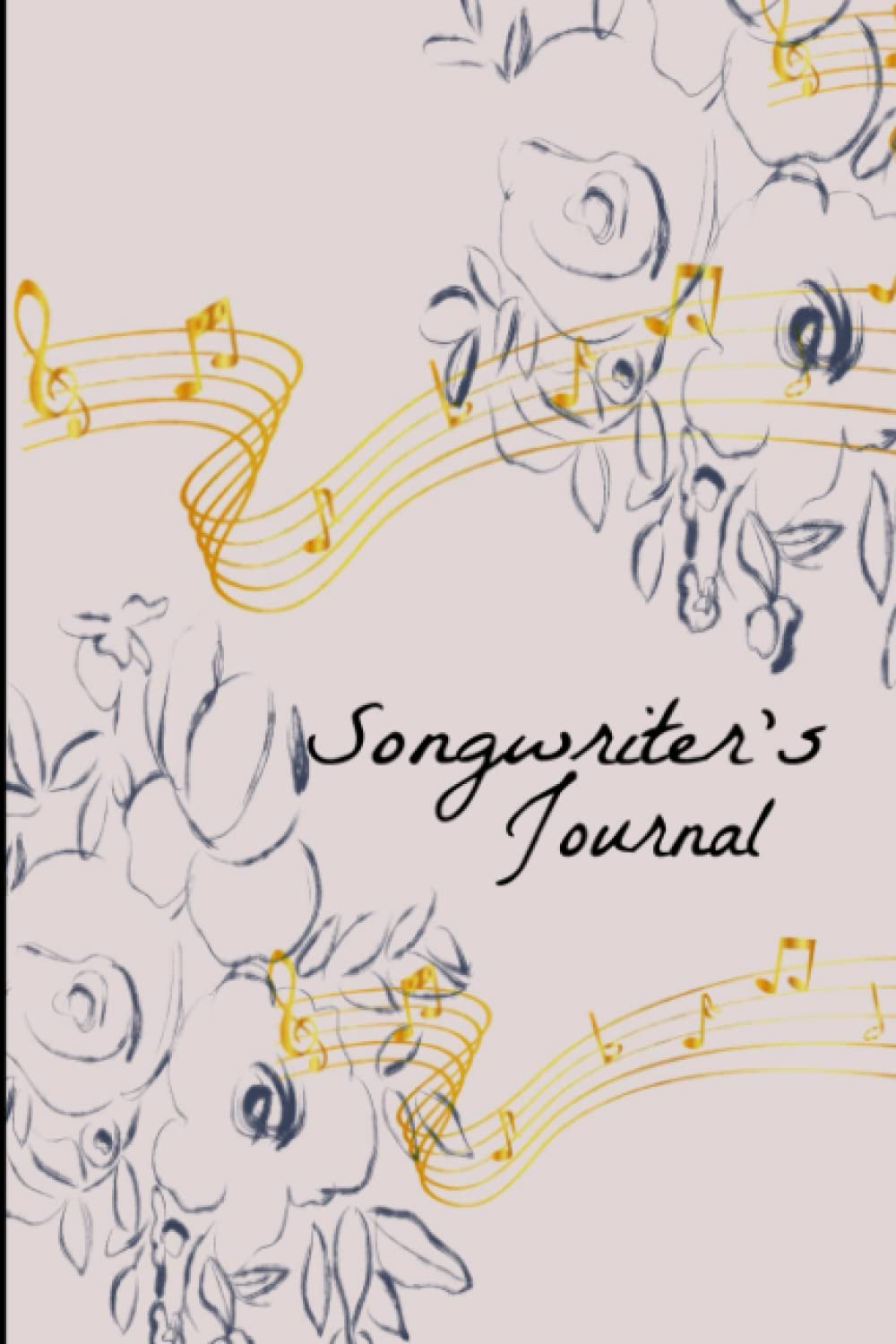 Songwriter's Journal: Pink & Yellow with note symbols and Blue flowers lyrics & music journal, singers, songwriters, guitar, music, blank tab & blank... enthusiasts best notebook for creating songs baixar o livro de graça