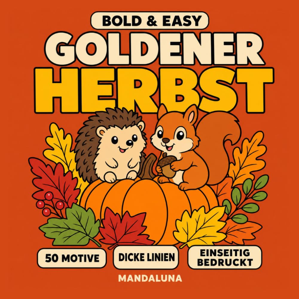 capítulo por capítulo baixar Goldener Herbst: Ein Cozy & Hygge Malbuch für Erwachsene und Teenager – 50 gemütliche Herbstszenen mit Igel, Fuchs und Eichhörnchen (German Edition)