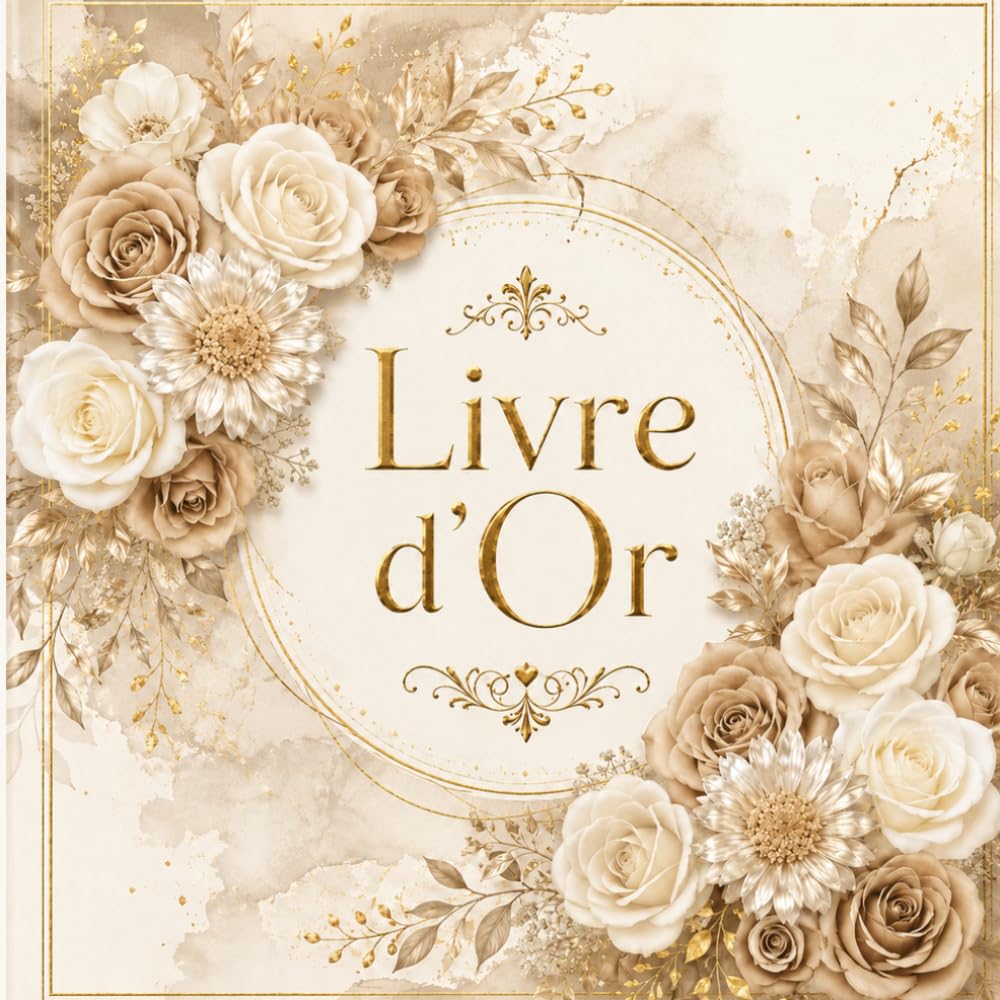 capítulo por capítulo baixar Livre d'or mariage bohème, élégant avec des tons beige, doré et pampa: Livre d'or élégant au design floral raffiné (French Edition)