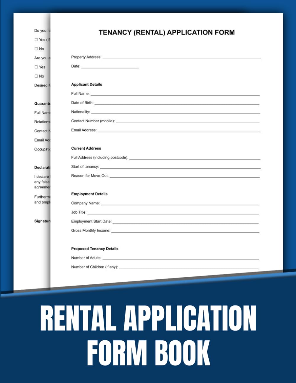 Rental Application Form Book: 50 Tenant Screening Templates for Landlords and Letting Agents | 8.5 x 11 inches. baixar livro de graça