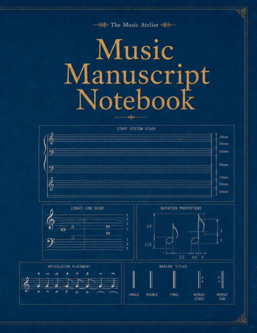 ler totalmente Music Manuscript Notebook: Engineering Edition — premium staff paper for composers, students, teachers, songwriters and musicians (Portuguese Edition)