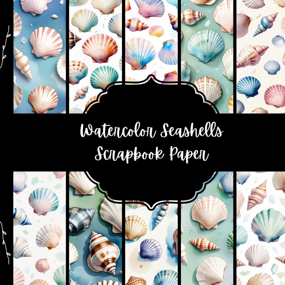 capítulo por capítulo baixar Watercolor Seashells Scrapbook Paper, Beach Junk Journal Paper, Ocean Decorative Paper, DIY Projects, Origami, Collage Sheets, Decoupage Paper, 10 Designs, Double Sided