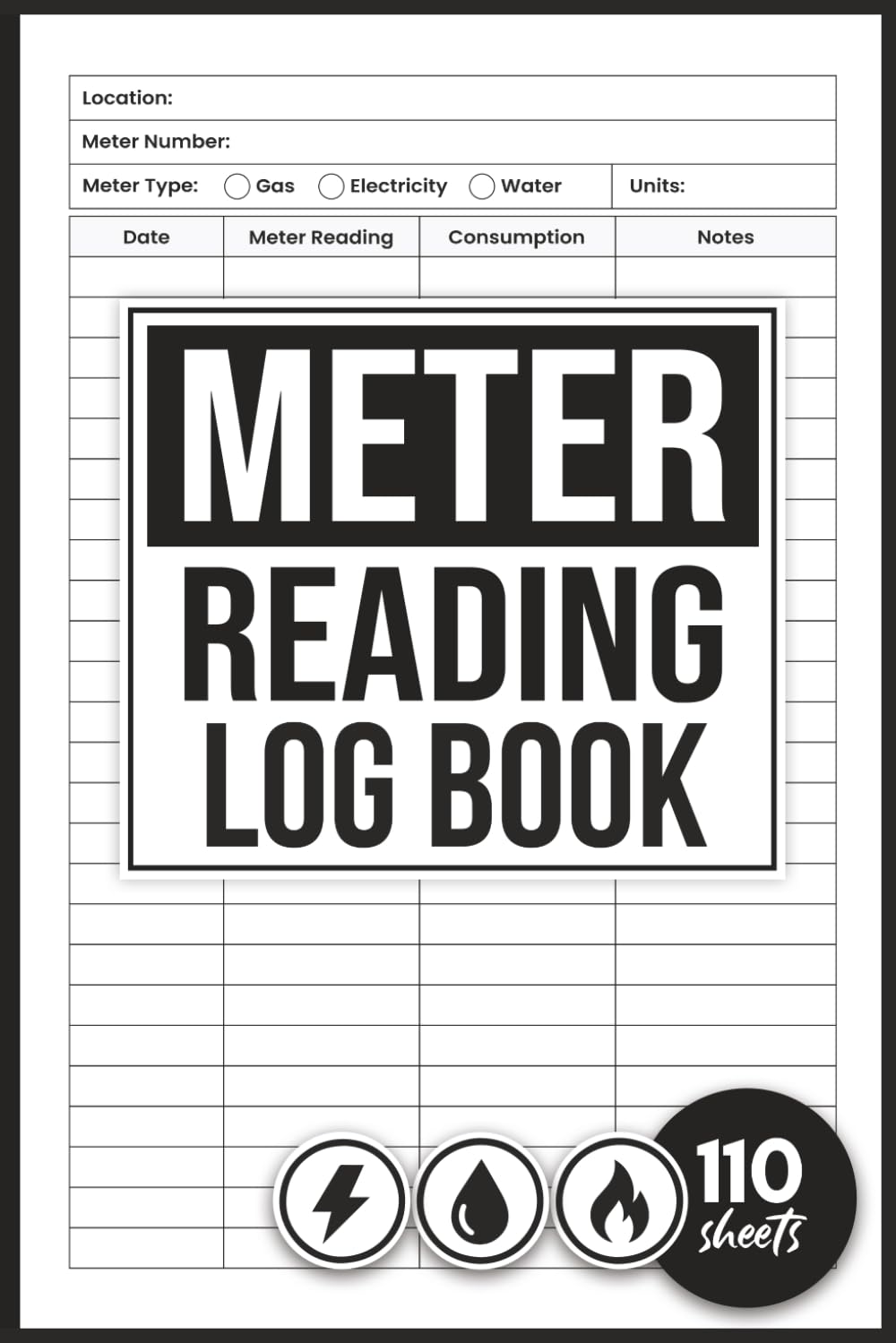 ler totalmente Meter Reading Log Book: Gas, Electricity, Water Usage Tracker with Consumption and Notes Columns