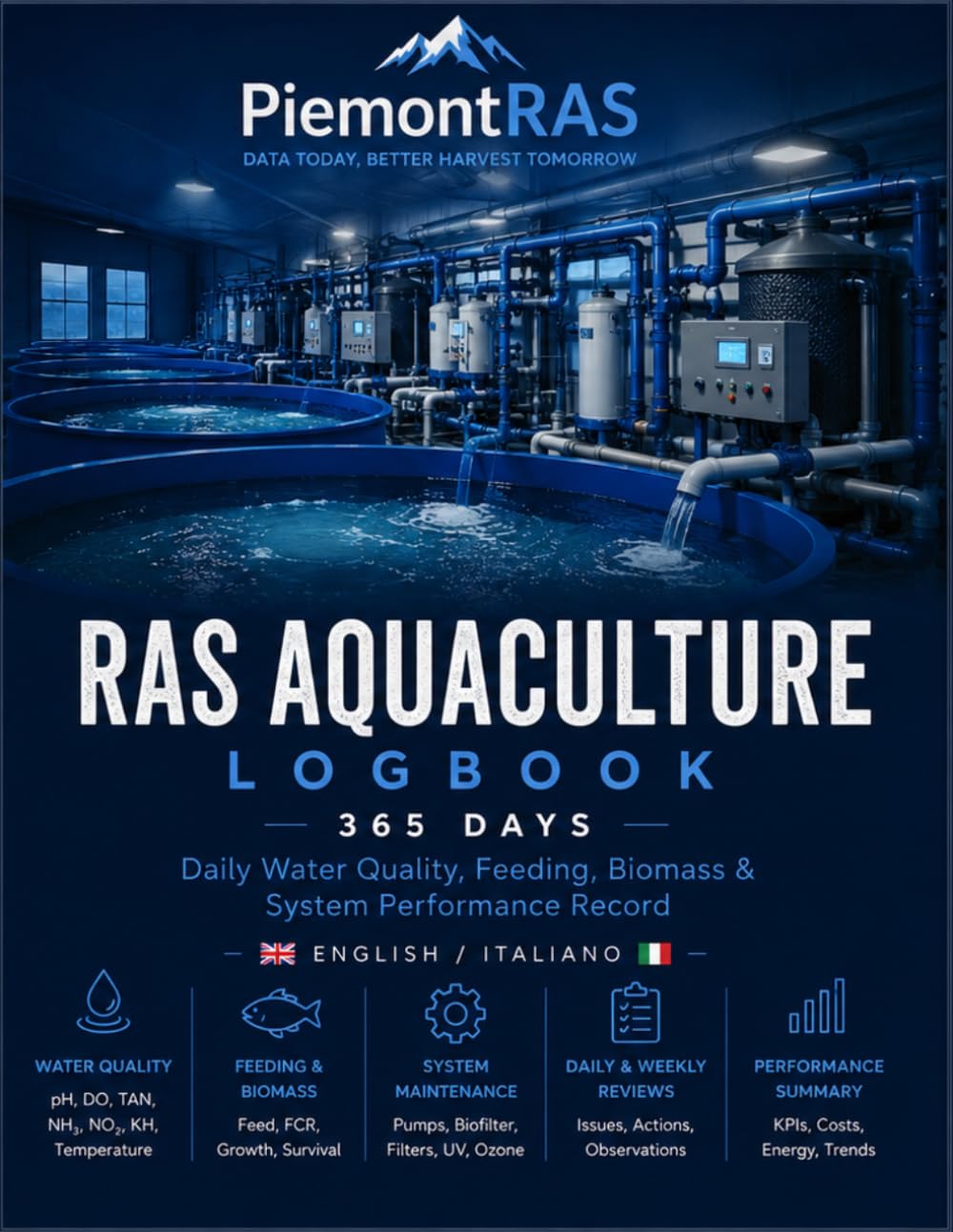 RAS Aquaculture Logbook – 365 Days: Daily Water Quality, Feeding, Biomass & System Performance Record baixar o livro de graça