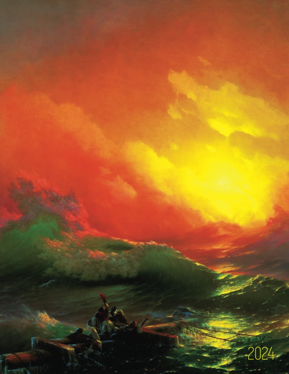 ler totalmente Ivan Aivazovsky Planner 2024: The Ninth Wave | Romanticism Art Daily Organizer: January–December (12 Months)