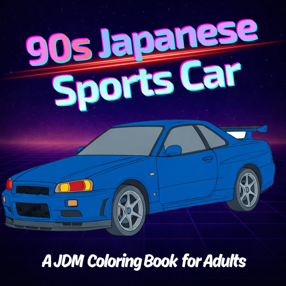ler totalmente 90s Japanese Sports Car: A JDM Coloring Book for Adults