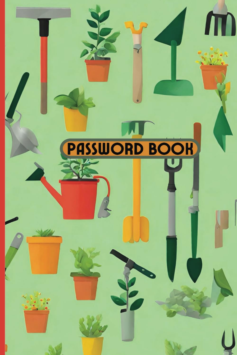 Large Print Gardening Email Address, Password Book, alphabetically organized, 112 Pages, 6 x 9 inches, keep track and record all your passwords in one place. Perfect gift for garden lovers