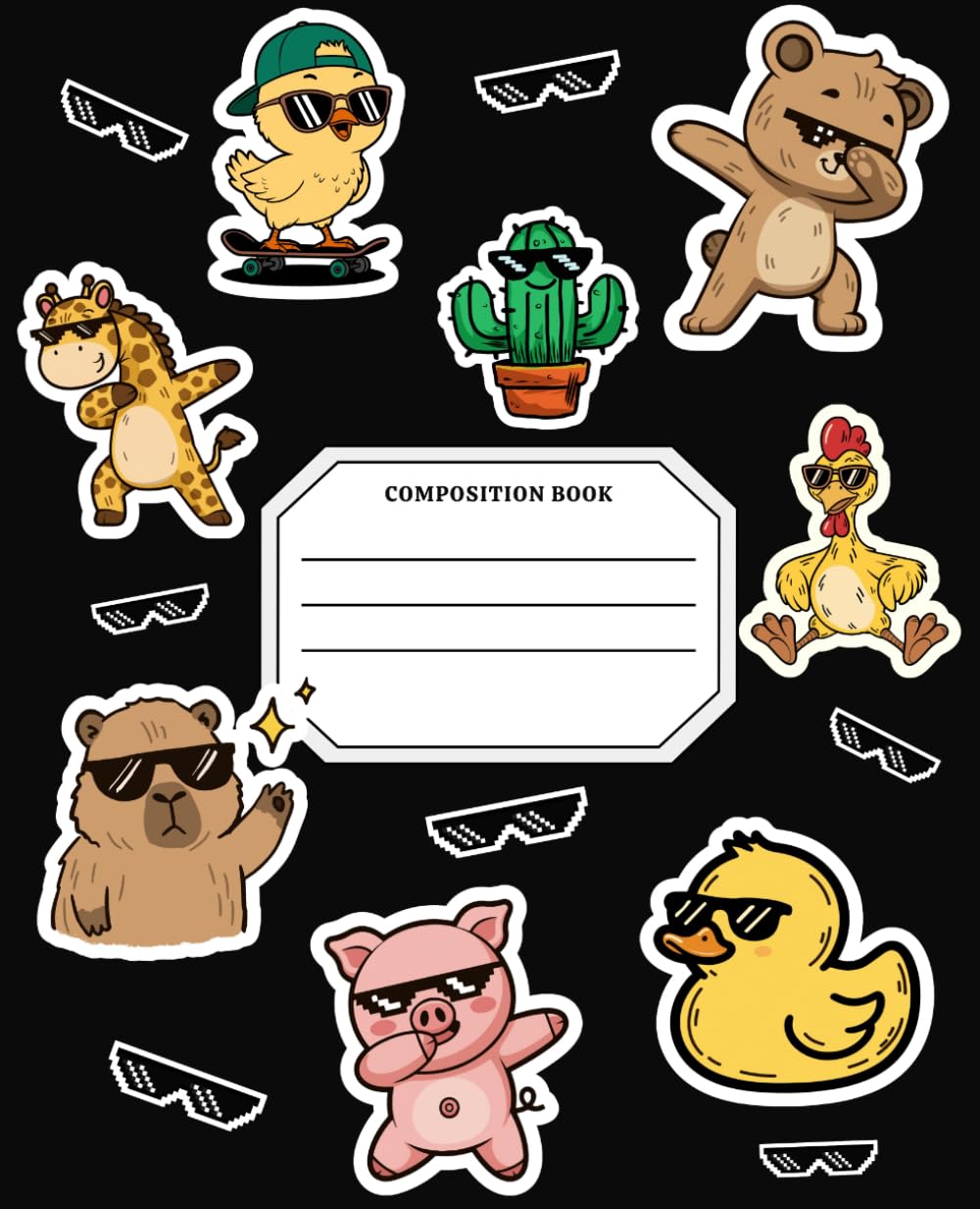 ler totalmente Composition Notebook College Ruled: Funny Animals Journal for School, College and Work: 110 Pages, 7.5 x 9.25 Inches, Cute Capybara Notebook for Kids and Teens