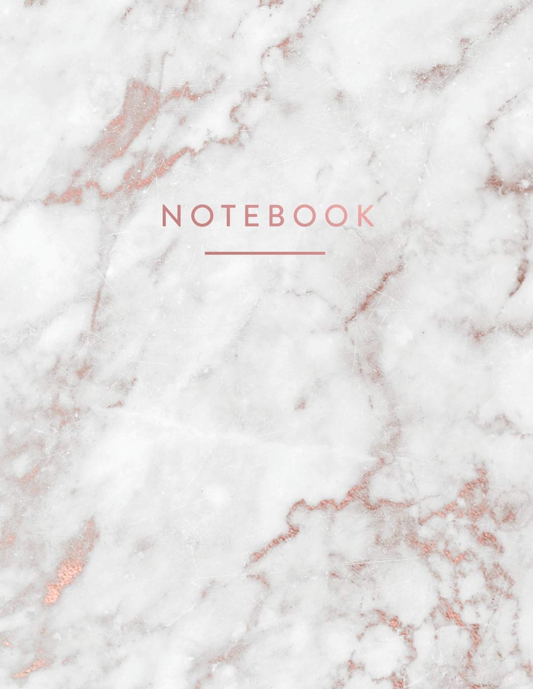 ler totalmente Notebook: Elegant White Marble with Shiny Rose Gold Cover 150 College-Ruled (7mm) Lined Pages 8.5 X 11 - (A4 Size)